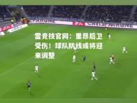 雷竞技官网：里昂后卫受伤！球队防线或将迎来调整